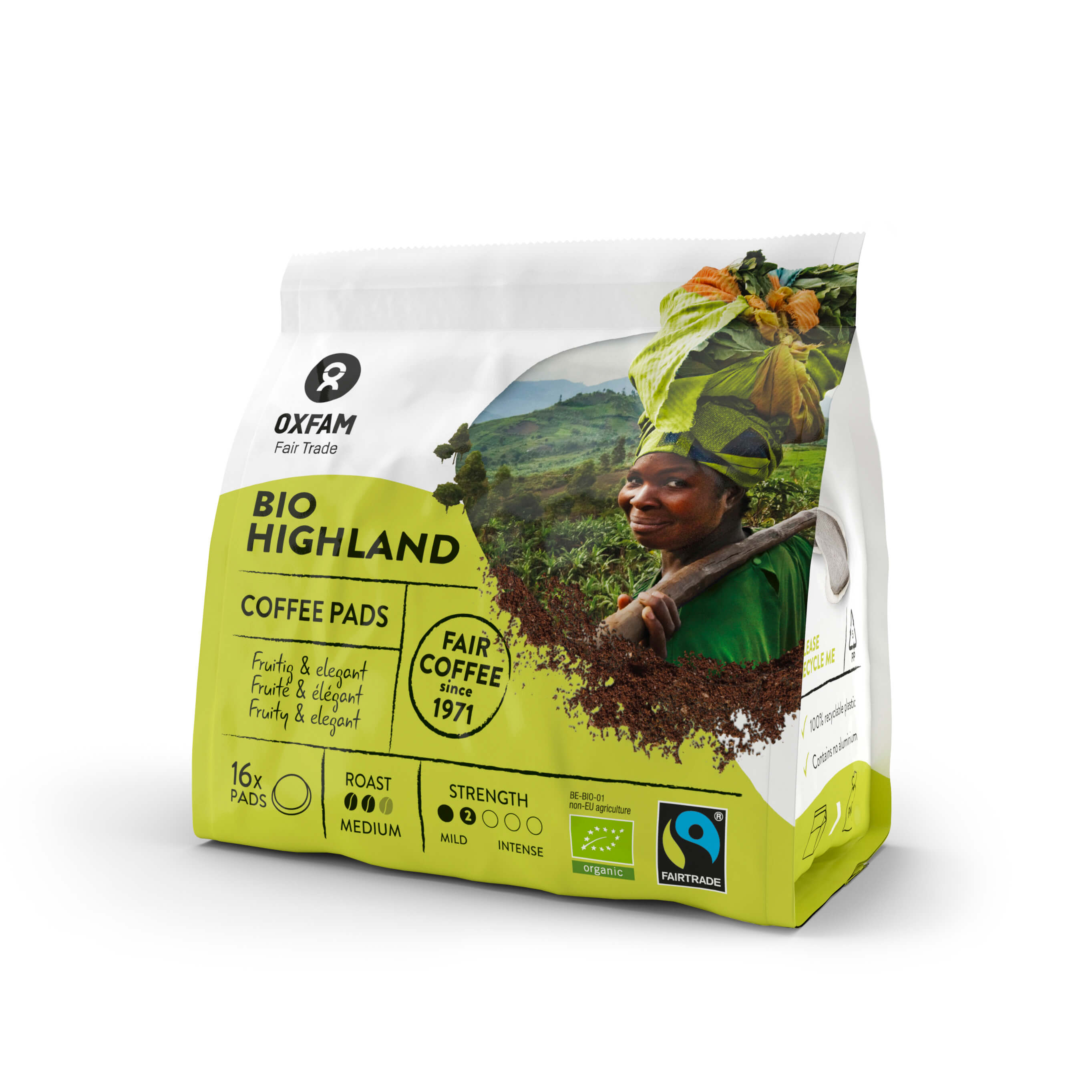 Oxfam Koffiepads Highland bio 16st